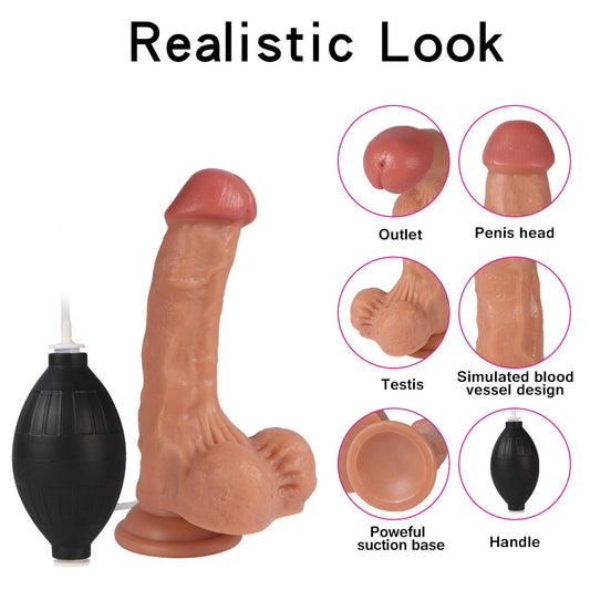 Ejaculation Fantasies - G6 Ultra Realistic Squirting Dildo 7.3 Inch