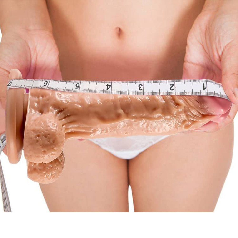 A154 Ultra Realistic Sexy Veins Texture Suction Cup Dildo with Balls 6.5 Inch