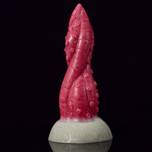 NX5021 Twisted Octopus Tentacle Liquid Silicone Dildo with Strong Suction Cup 7.7 inch