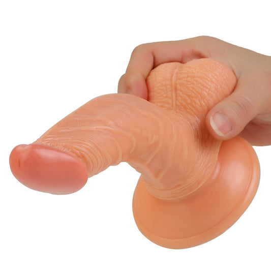 A46 Veins Texture Sexy Ultra Realistic Suction Cup Dildo with Balls 7.1 Inch