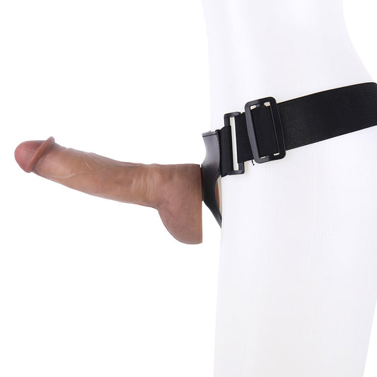 F503 Elasticized Strap-On Harness Kit with 9.1-inch Ultra-Realistic Liquid Silicone Dildo