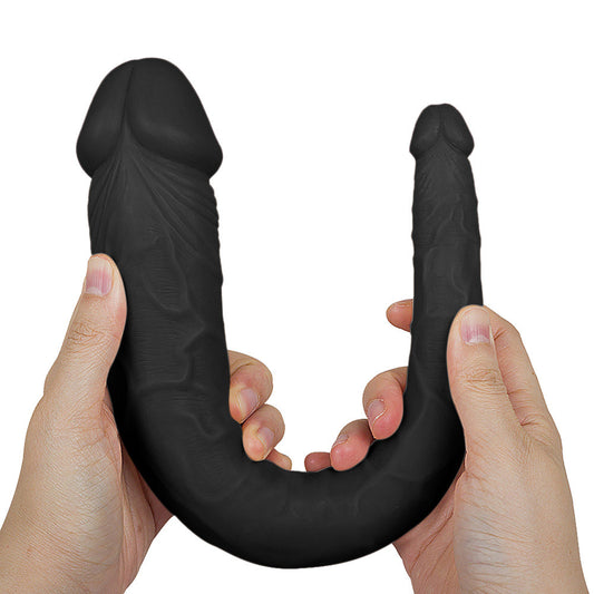 C2 Tadpole Tapered Double Penetration Realistic Double-Ended Dildo 14 Inch