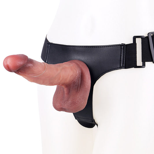 F454 Elasticized Strap-On Harness Kit with 8.3-inch Ultra-Realistic Liquid Silicone Dildo