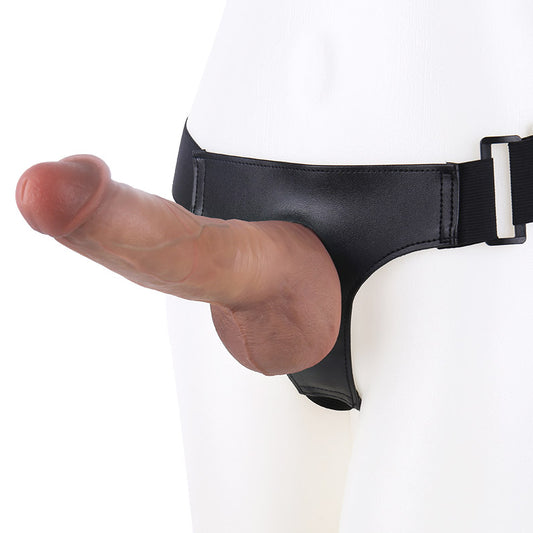 F503 Elasticized Strap-On Harness Kit with 9.1-inch Ultra-Realistic Liquid Silicone Dildo