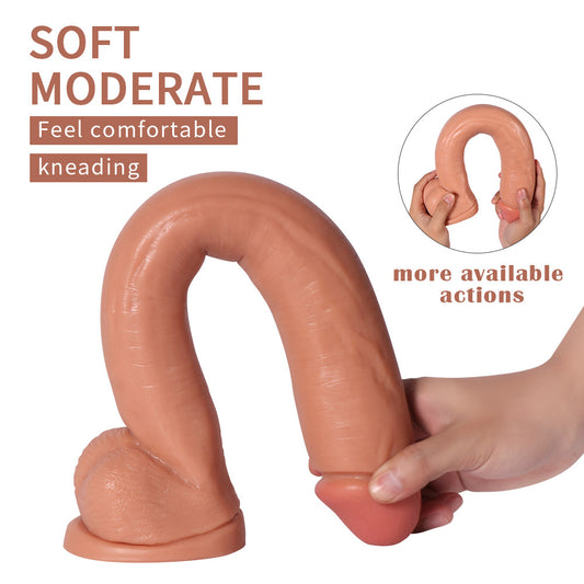 A113 Bernie Extra-long Ultra Realistic Suction Cup Dildo with Balls 16 Inch