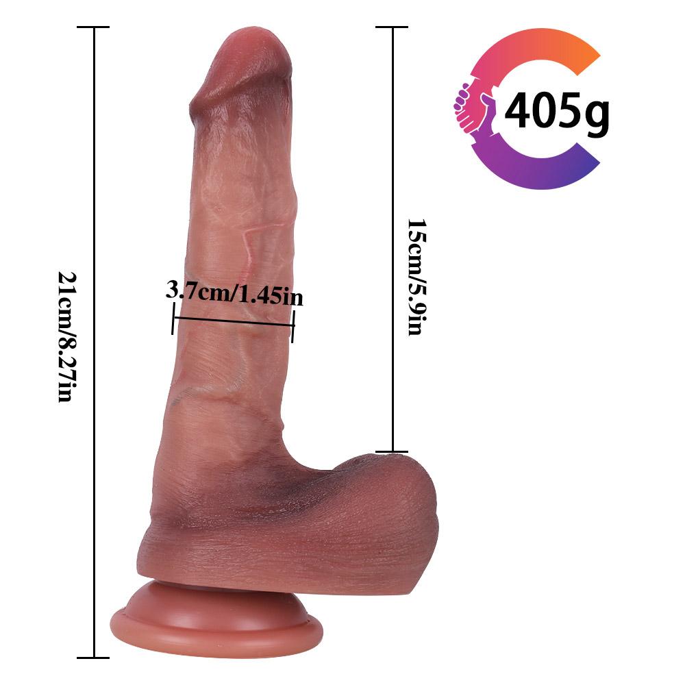 F455 Adjustable Strap-On Harness Kit with 8.3-inch Ultra-Realistic Liquid Silicone Dildo