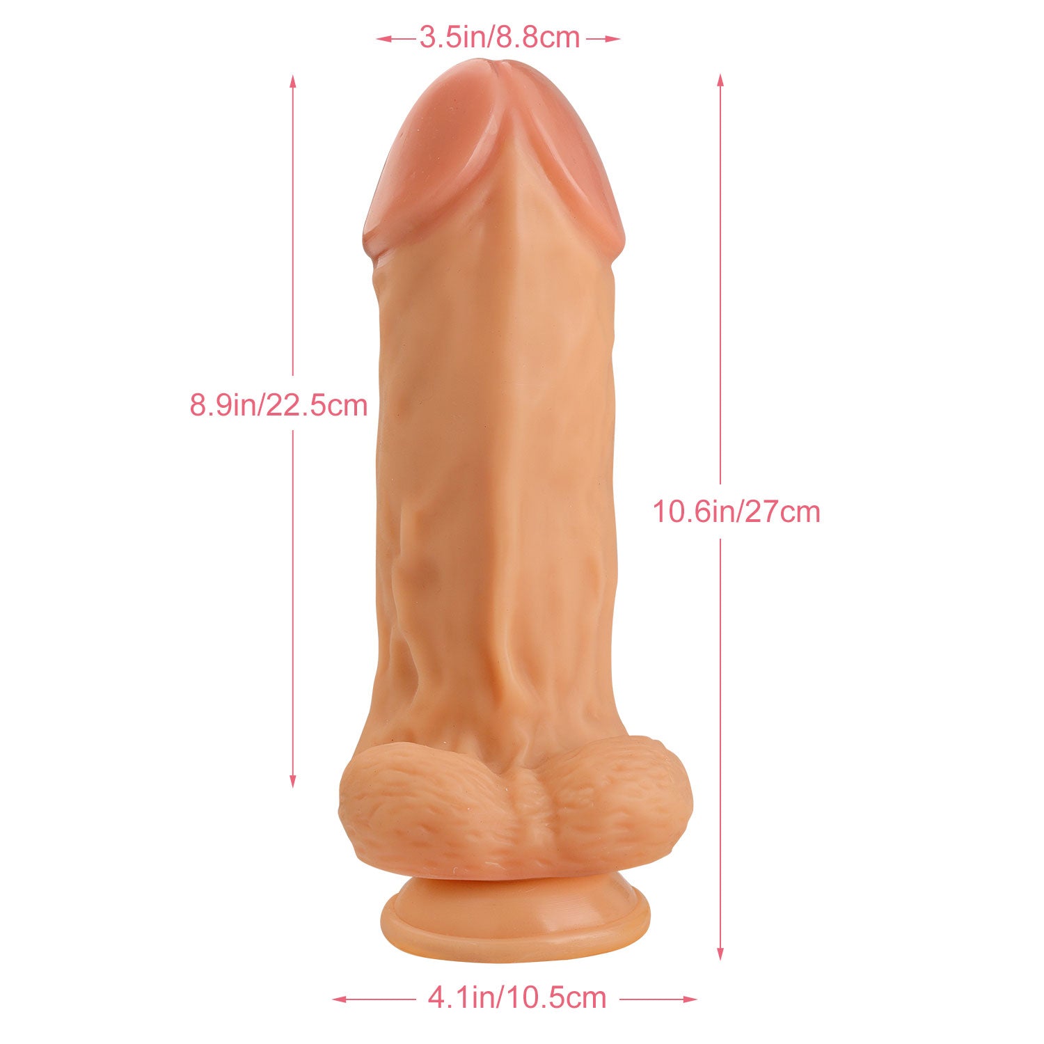 A77 Mega Chubby 10“ Realistic Suction Cup Dildo with Balls photo