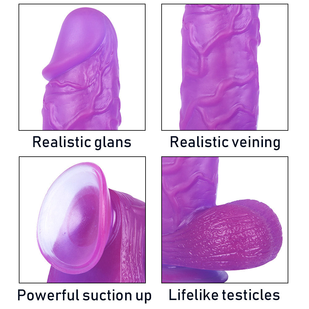 A181 Mega Chubby Realistic Suction Cup Dildo with Balls 10 Inch