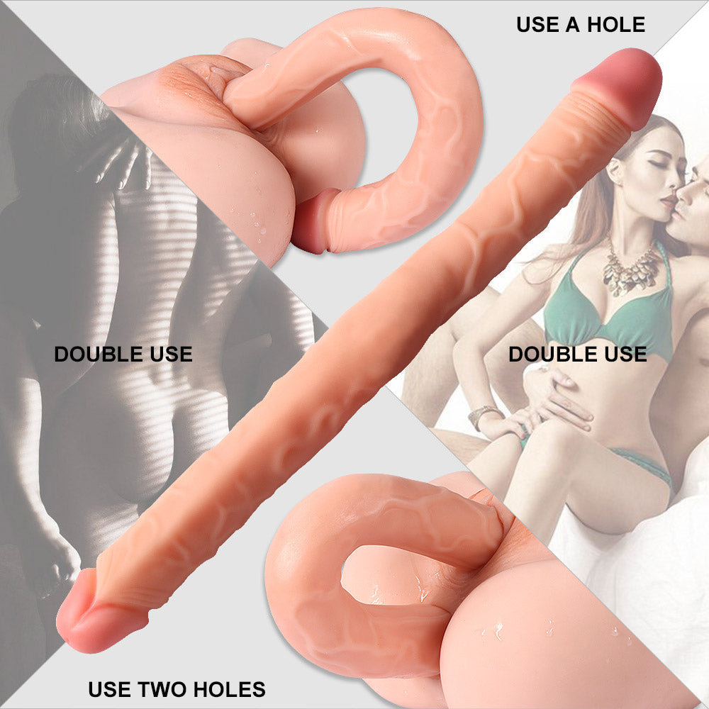 C6 Double Penetration Realistic Veined Double-Ended Dildo 16 Inch Dear Rabbits Adult Toys C6 Double Penetration Realistic Veined Double-Ended Dildo 16 Inch Dear Rabbits Adult Toys