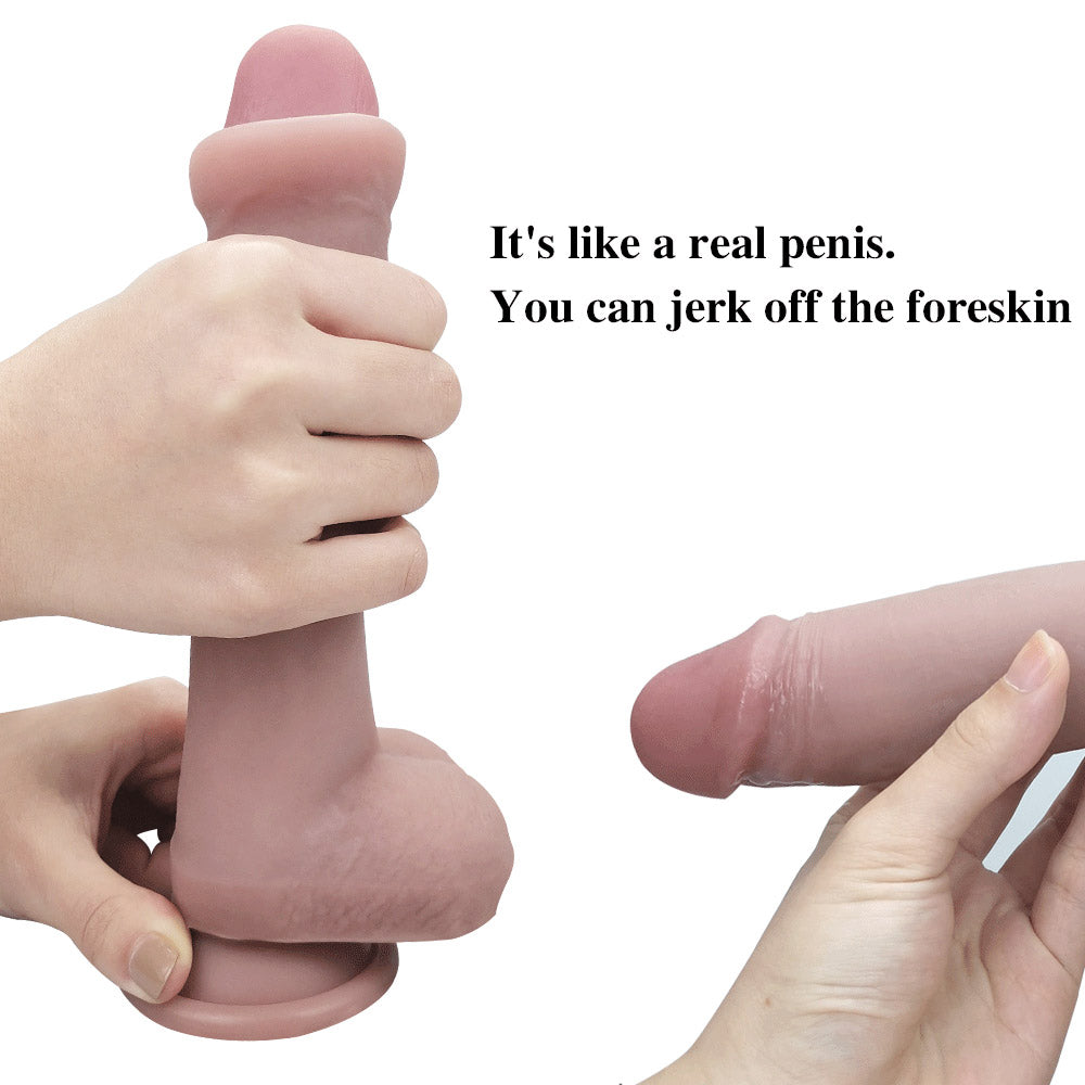 G13 Lifelike Dual-Layer Silicone Moving Foreskin Dildo 8.5 Inch Dear Rabbits Adult Toys G13 Lifelike Dual-Layer Silicone Moving Foreskin Dildo 8.5 Inch Dear Rabbits Adult Toys