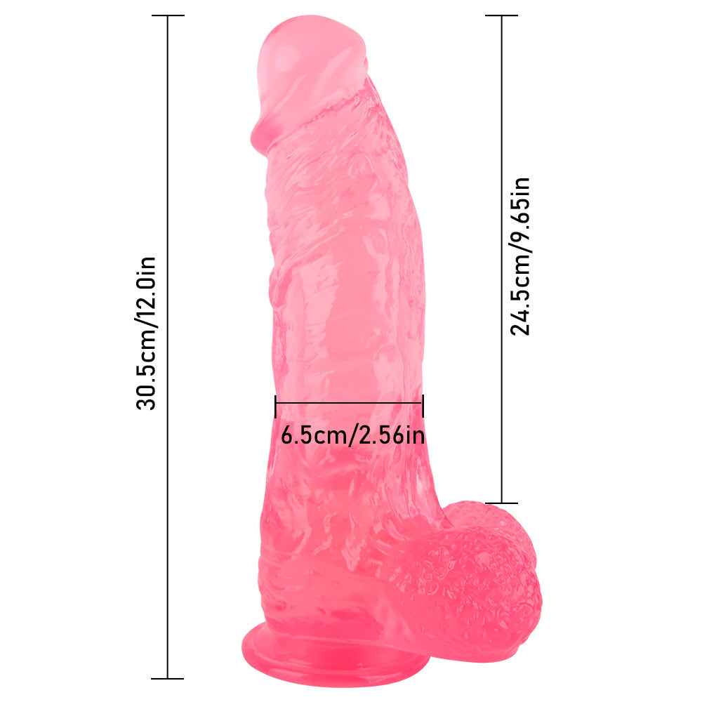 DearRabbits Strap-On Harness With 12-inch Pink Realistic Dildo picture